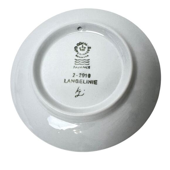 Porcelain Wall Art Royal Copenhagen Mini Plate Langelinie Blue Display 3.25 Inch - Picture 6 of 10